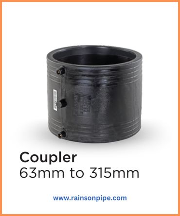 High-quality electrofusion coupler from size 63mm to 315mm